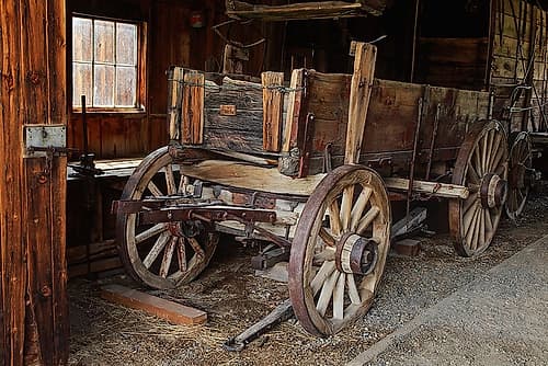 Abandoned ore wagon-Bodie State Historic Park-California Art Print by Adam Jones